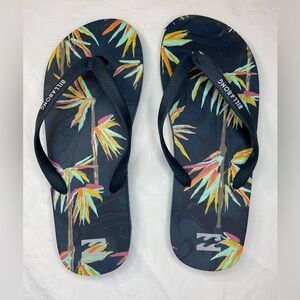 Billabong Mens Tide Sandals Flip Flops Bird of Paradise Size Large
